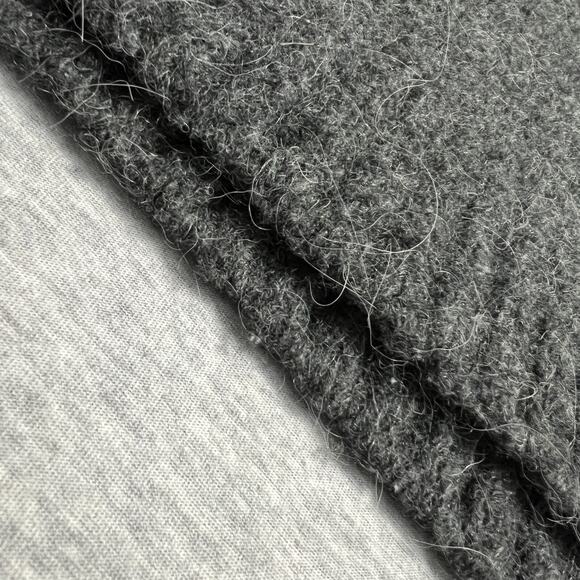 H&M Sweater Womens Large Gray Oversized Mock Turtleneck Fuzzy Hairy Cozy - Picture 4 of 12